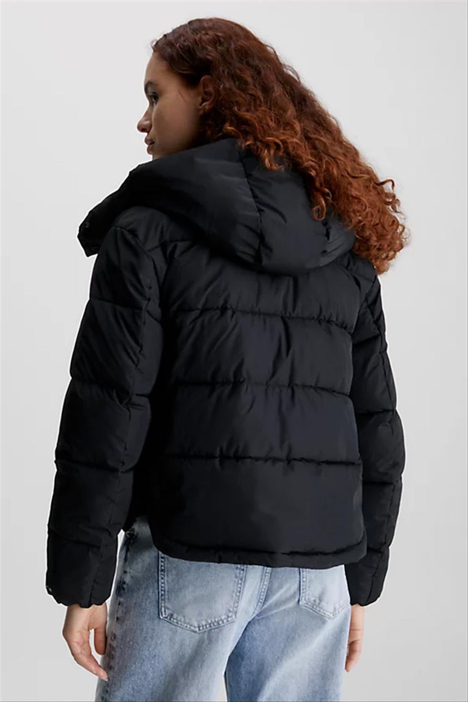 Calvin Klein Jeans - Zwarte CK Kap pufferjas