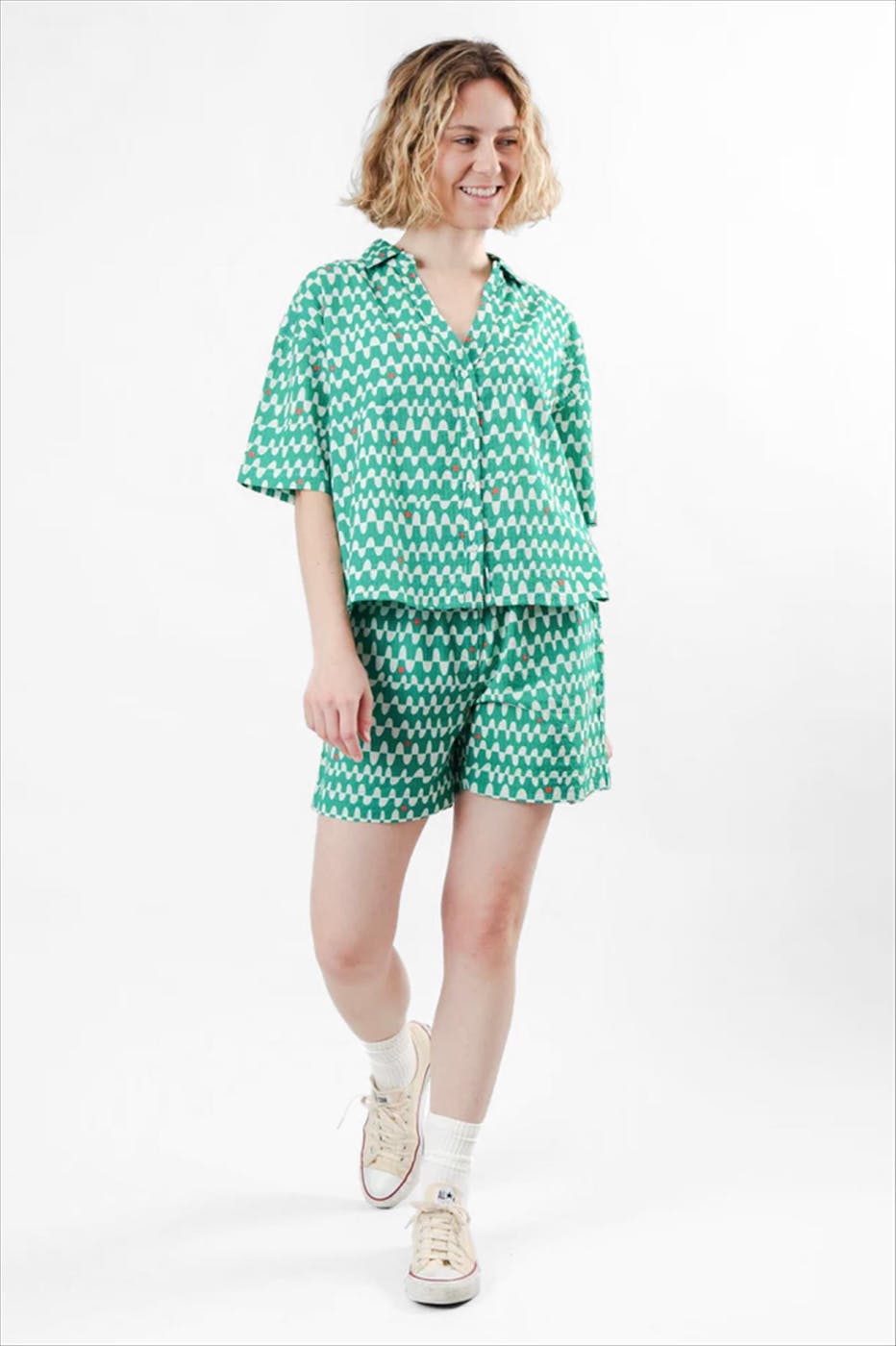 Brava - Groene Sunset Cropped blouse