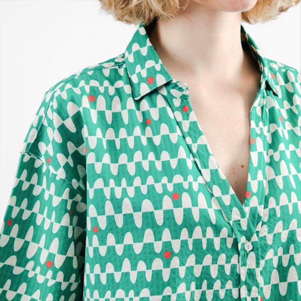 Brava - Groene Sunset Cropped blouse
