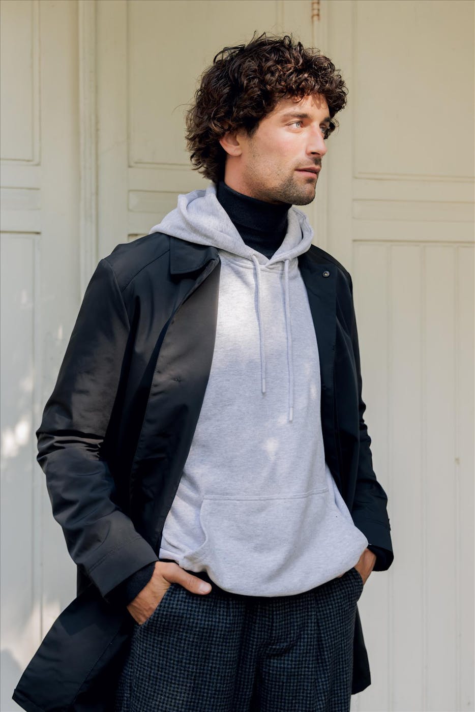 Lyle & Scott - Zwarte Mid Car jas