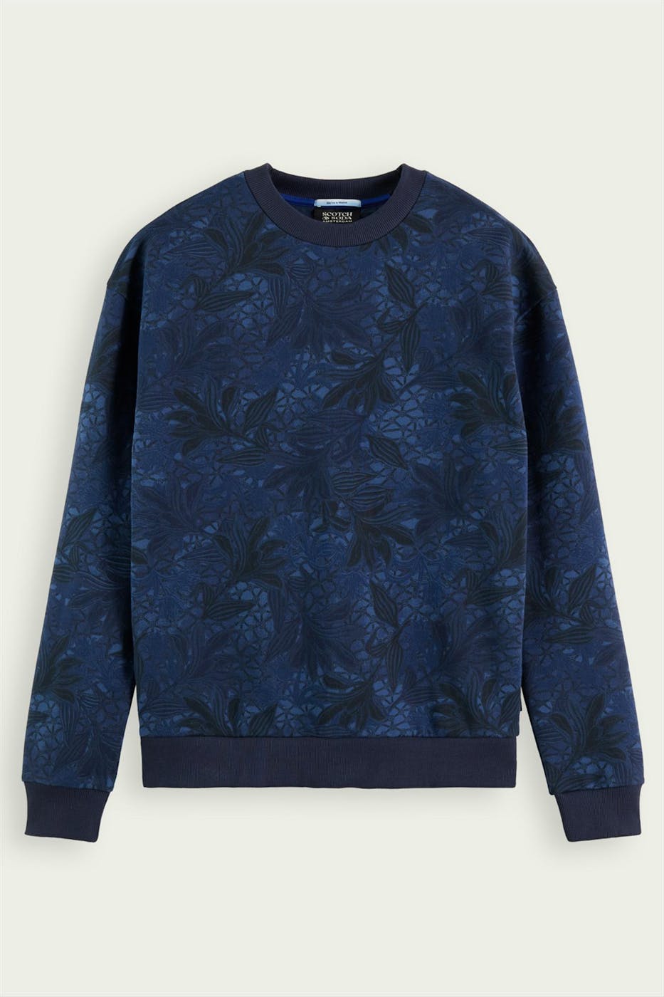 Scotch & Soda - Donkerblauwe Takken sweater