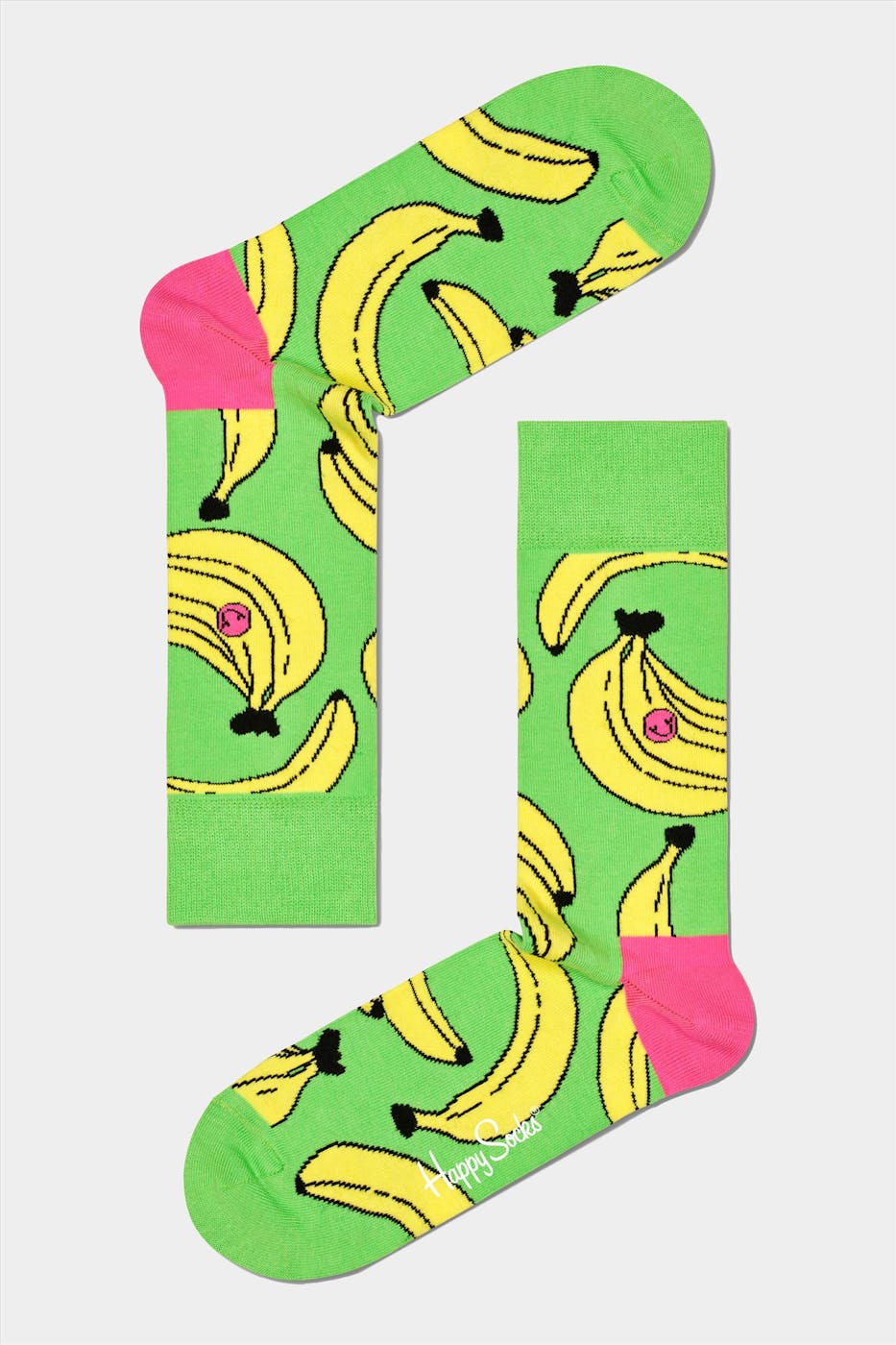 Happy Socks - Groene Banana Sokken, maat: 41-46