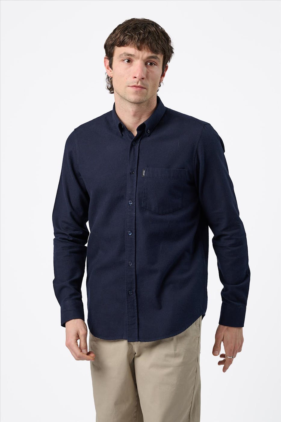 Antwrp - Donkerblauw Classic Flannel hemd