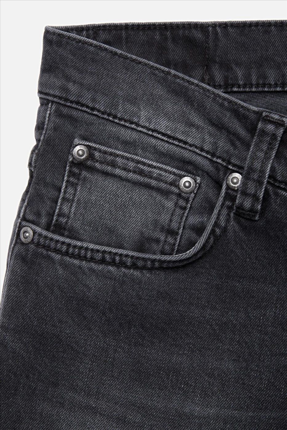 Nudie Jeans Co. - Donkergrijze Grim Tim slim jeans