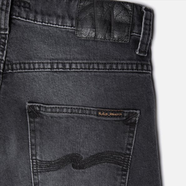 Nudie Jeans Co. - Donkergrijze Grim Tim slim jeans