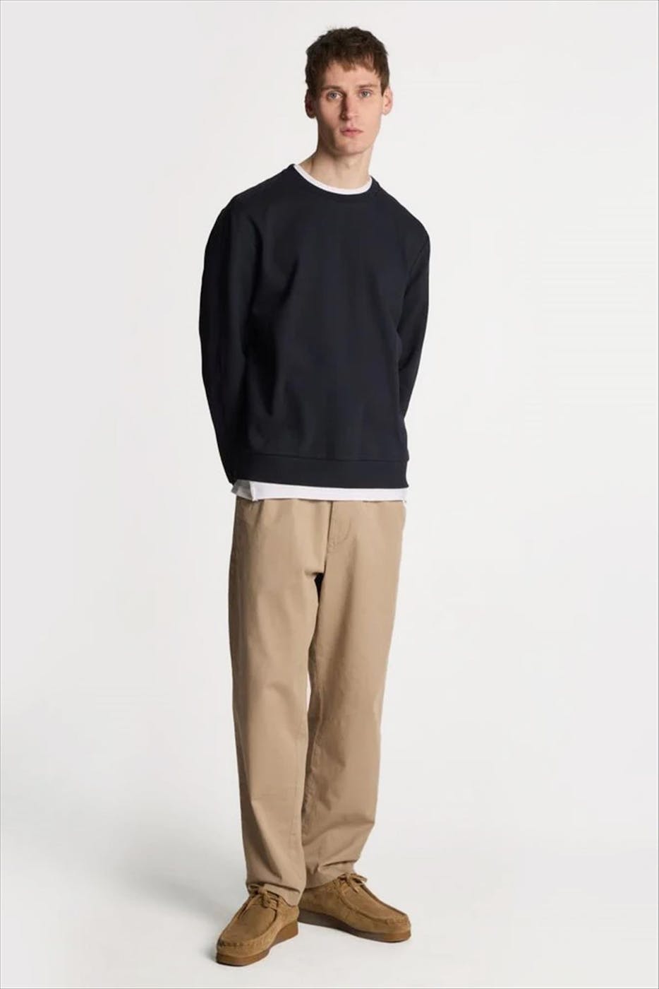 Lyle & Scott - Donkerblauwe Twill Interlock sweater
