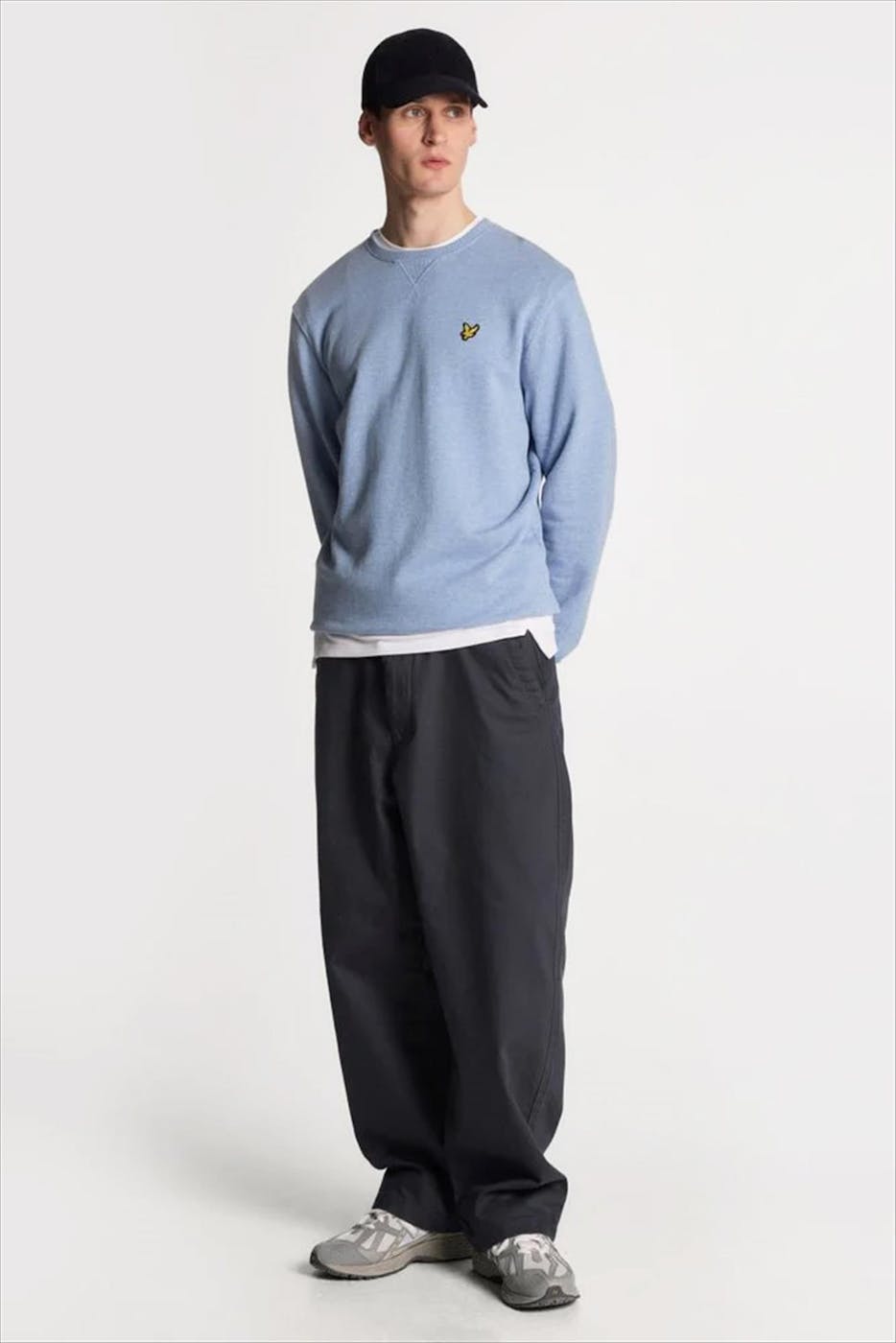 Lyle & Scott - Lichtblauwe Heathered sweater