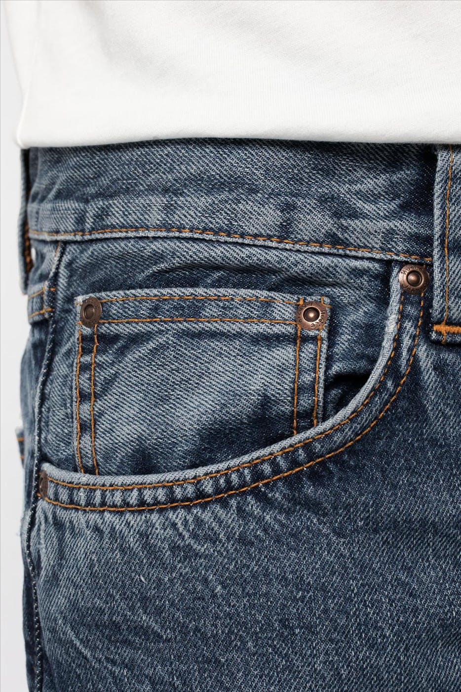 Nudie Jeans Co. - Lichtblauwe Gritty Jackson straight jeans