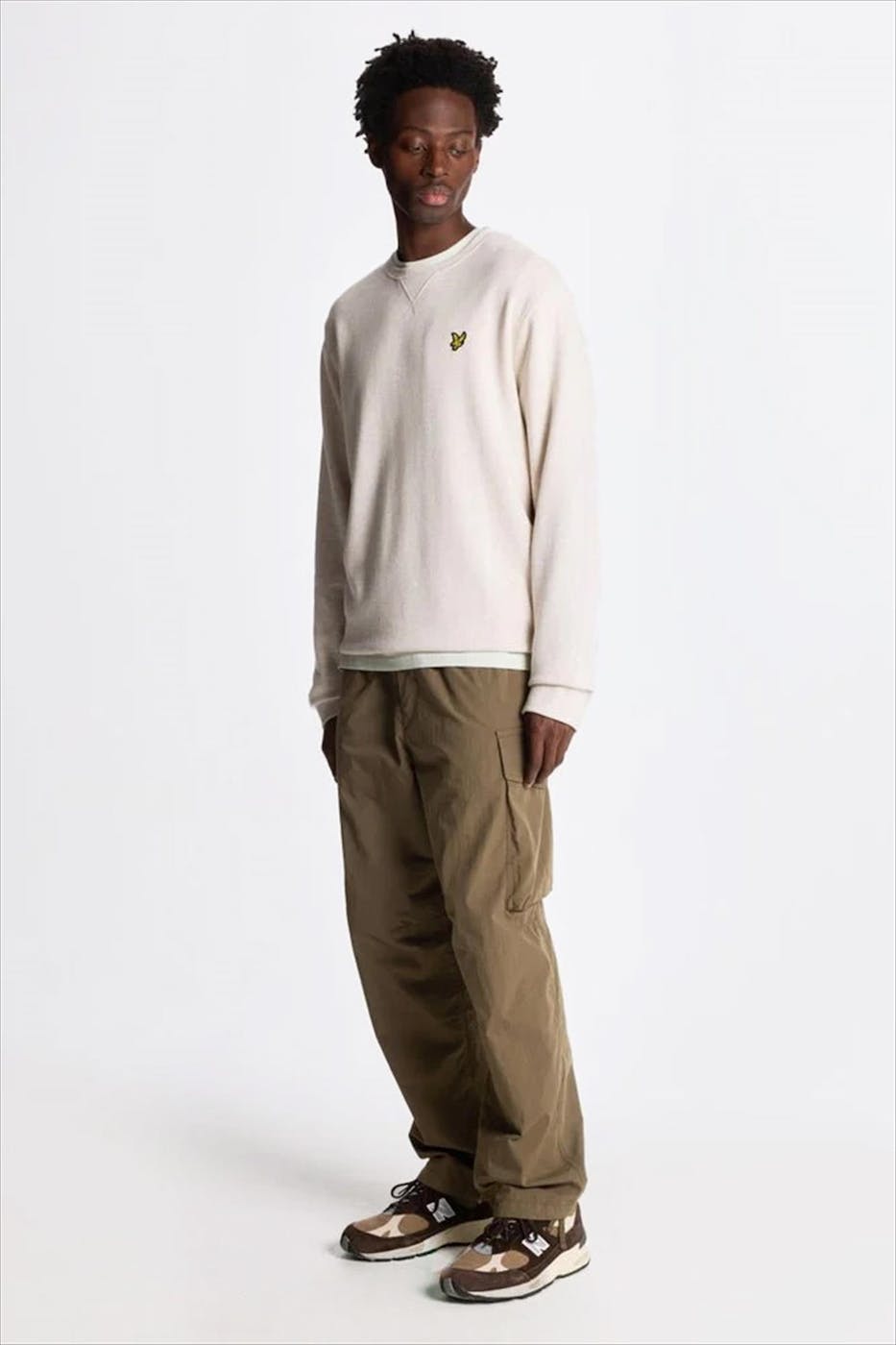 Lyle & Scott - Beige Heathered sweater