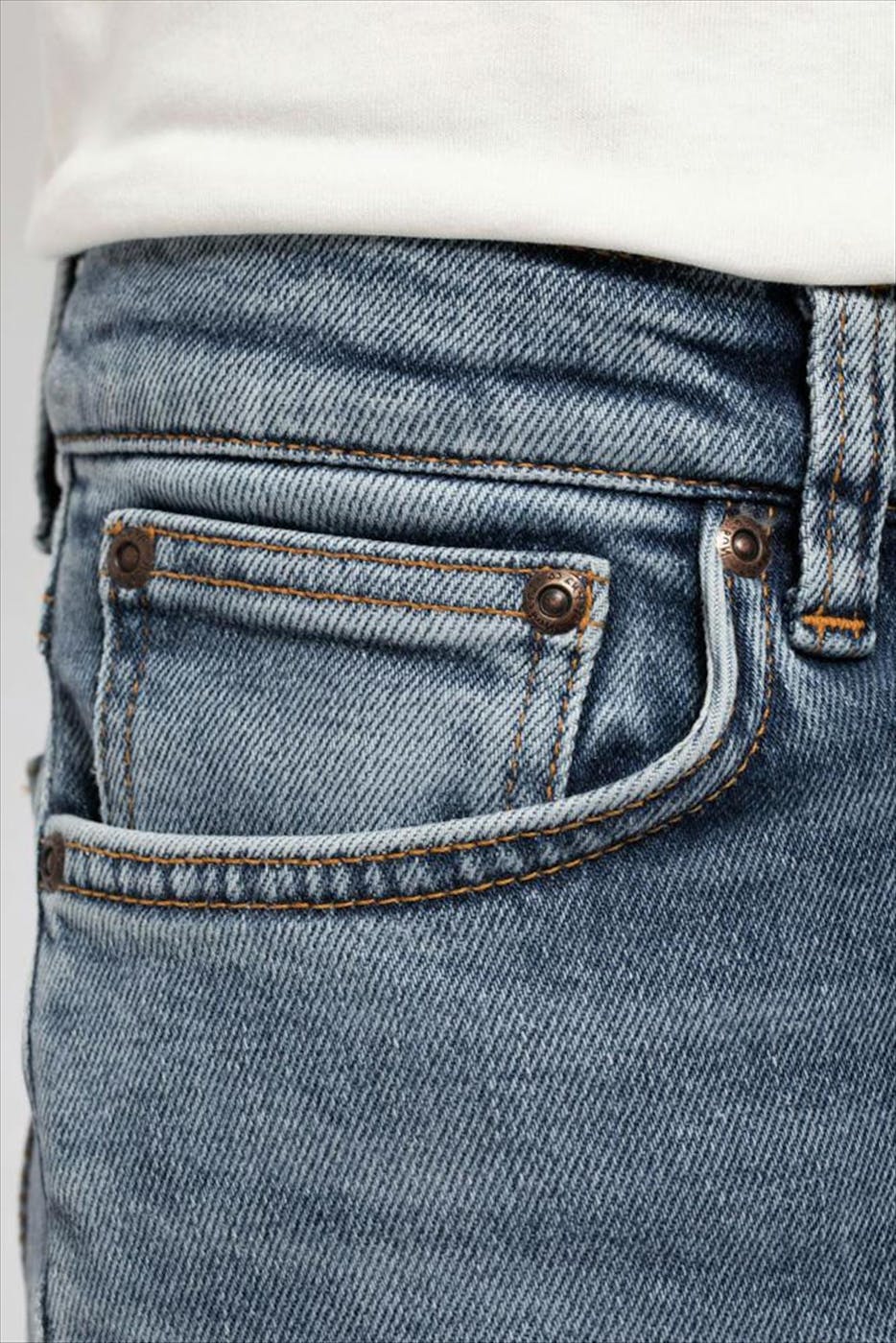 Nudie Jeans Co. - Blauwe Tight Terry skinny jeans