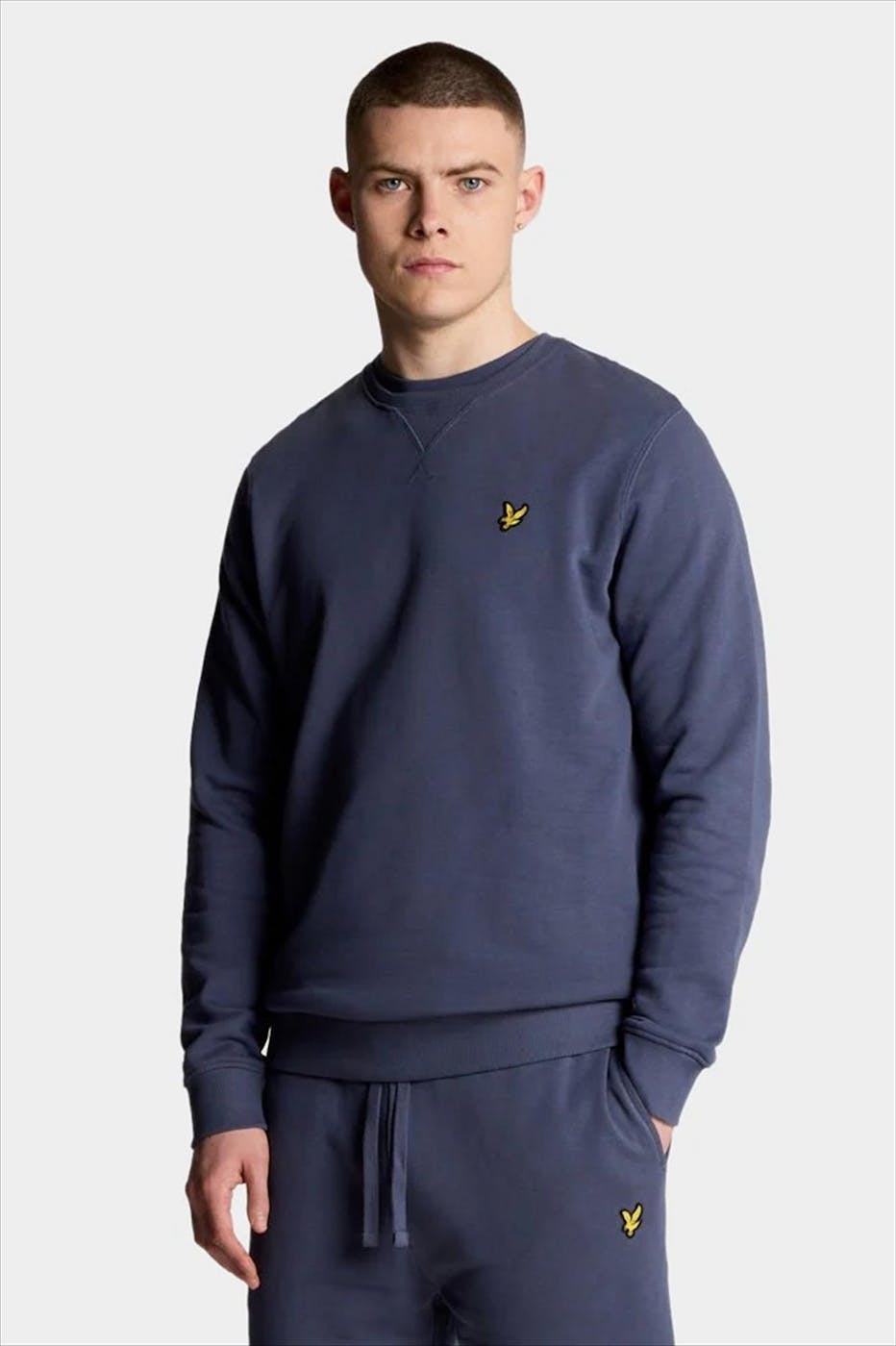 Lyle & Scott - Donkerpaarse Crew Neck sweater
