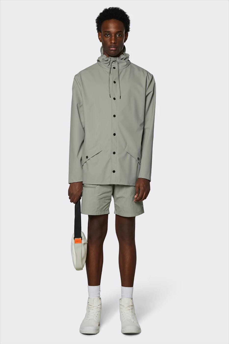 RAINS - Lichtgrijze Jacket regenjas