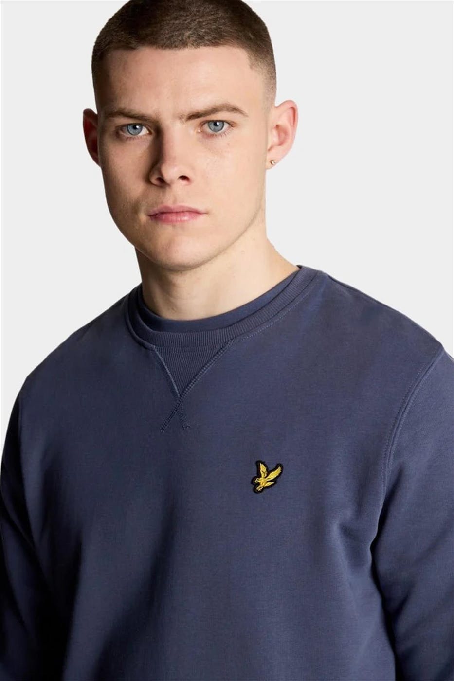 Lyle & Scott - Donkerpaarse Crew Neck sweater