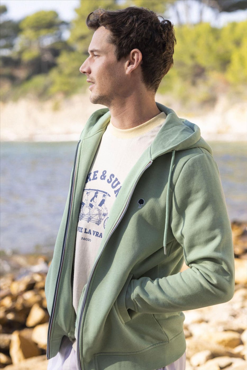 Faguo - Mintgroene Mesnil hoodie