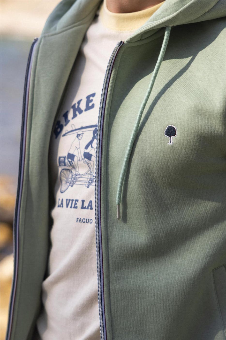 Faguo - Mintgroene Mesnil hoodie