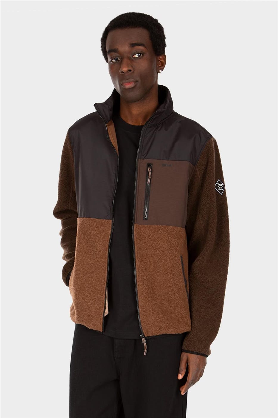 Iriedaily - Donkerbruine Auf Deck Fleece jas