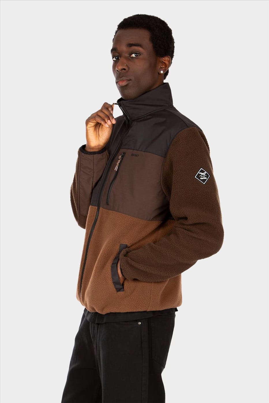 Iriedaily - Donkerbruine Auf Deck Fleece jas