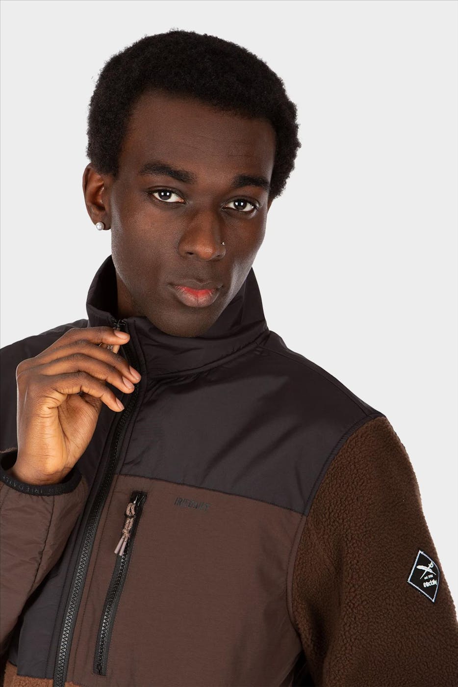 Iriedaily - Donkerbruine Auf Deck Fleece jas