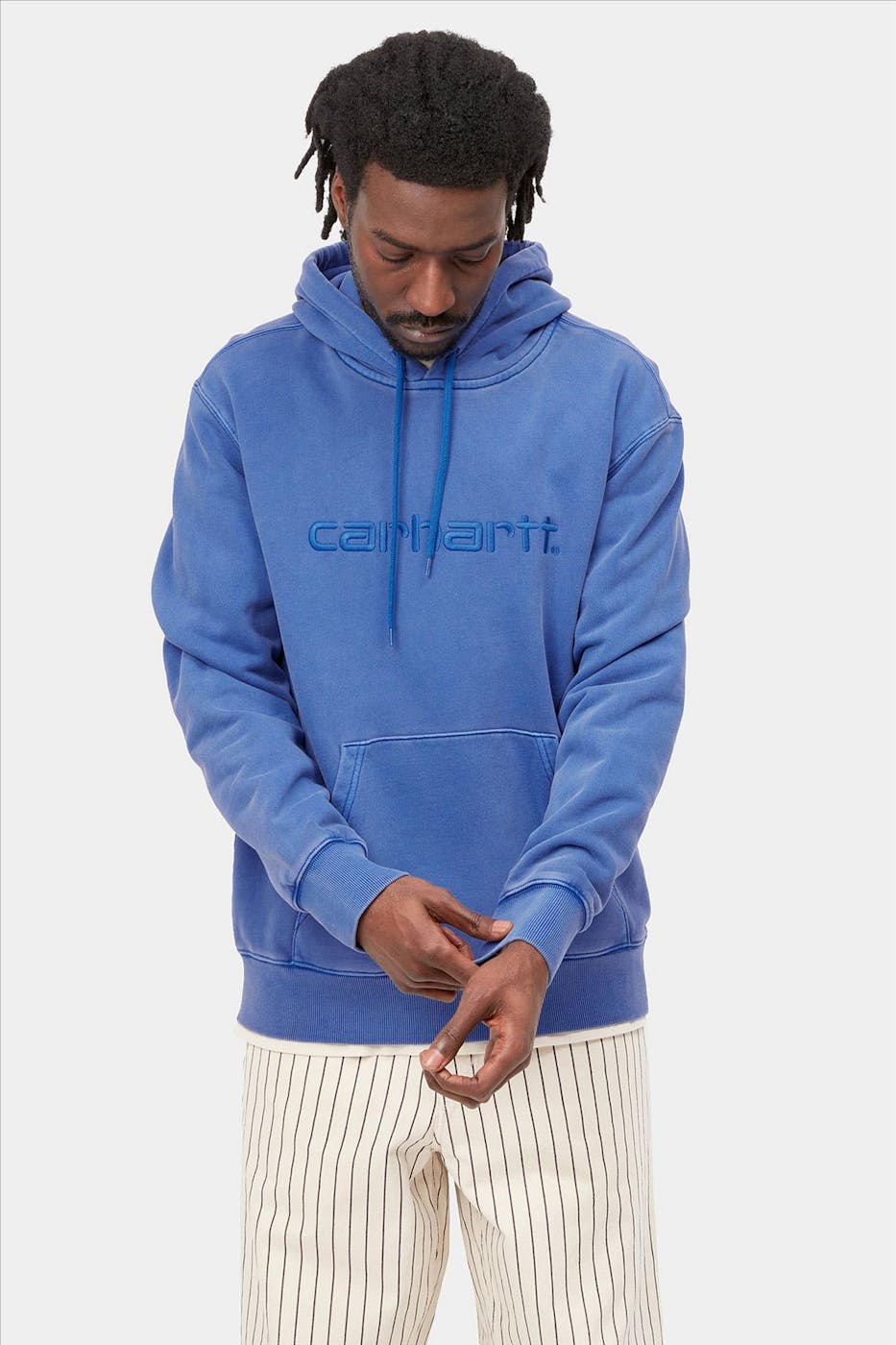 Carhartt WIP - Blauwe Hooded Duster sweater