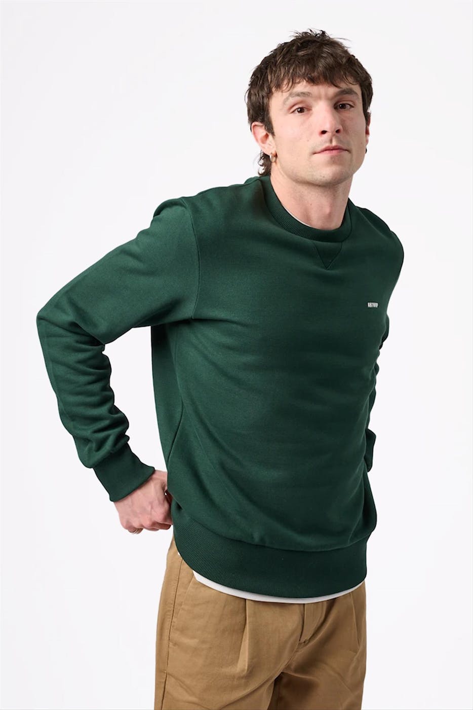 Antwrp - Donkergroene Basic sweater