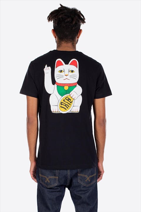 Iriedaily - Zwarte Bye Bye Cat T-shirt