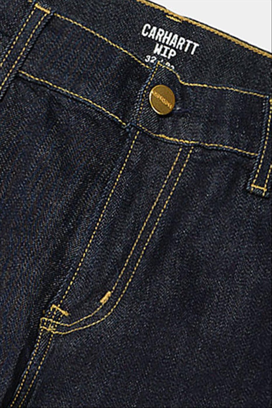 Carhartt WIP - Donkerblauwe Rebel Pant slim tapered jeans