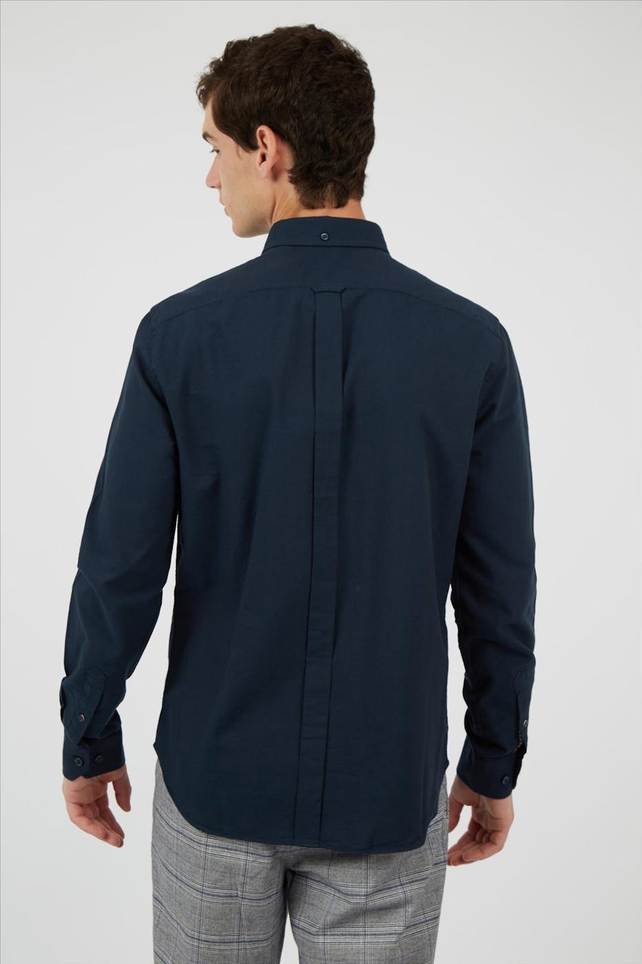 Ben Sherman - Donkerblauw regular fit Oxford hemd