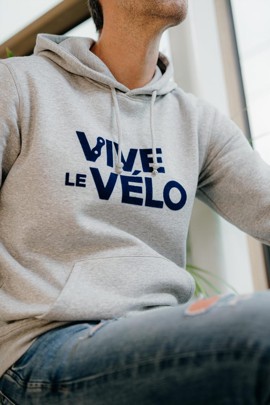 Vive le vélo - Grijze Big Logo hoodie