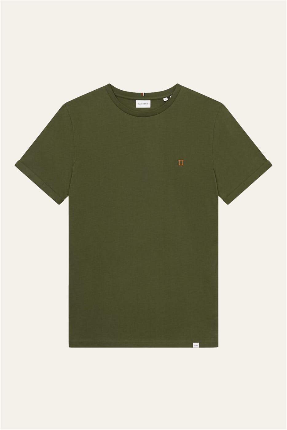 LES DEUX - Olijfgroene Nørregaard T-shirt