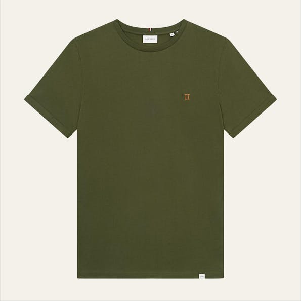 LES DEUX - Olijfgroene Nørregaard T-shirt