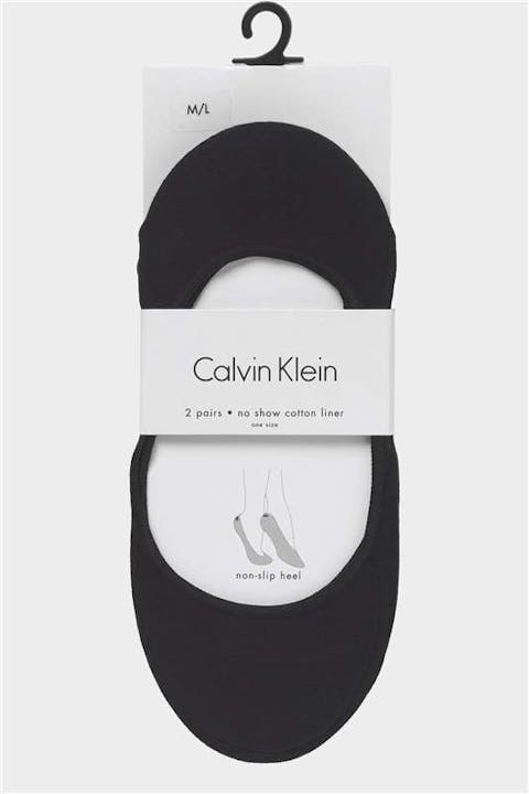 Calvin Klein - Zwarte 2-pack Ella footies, maat: 39-42
