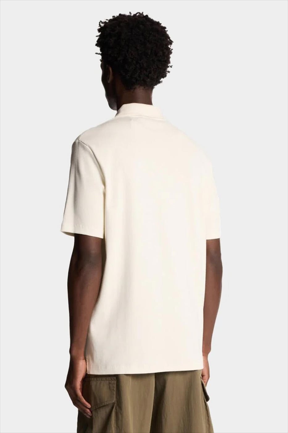 Lyle & Scott - Ecru Ribbed polo