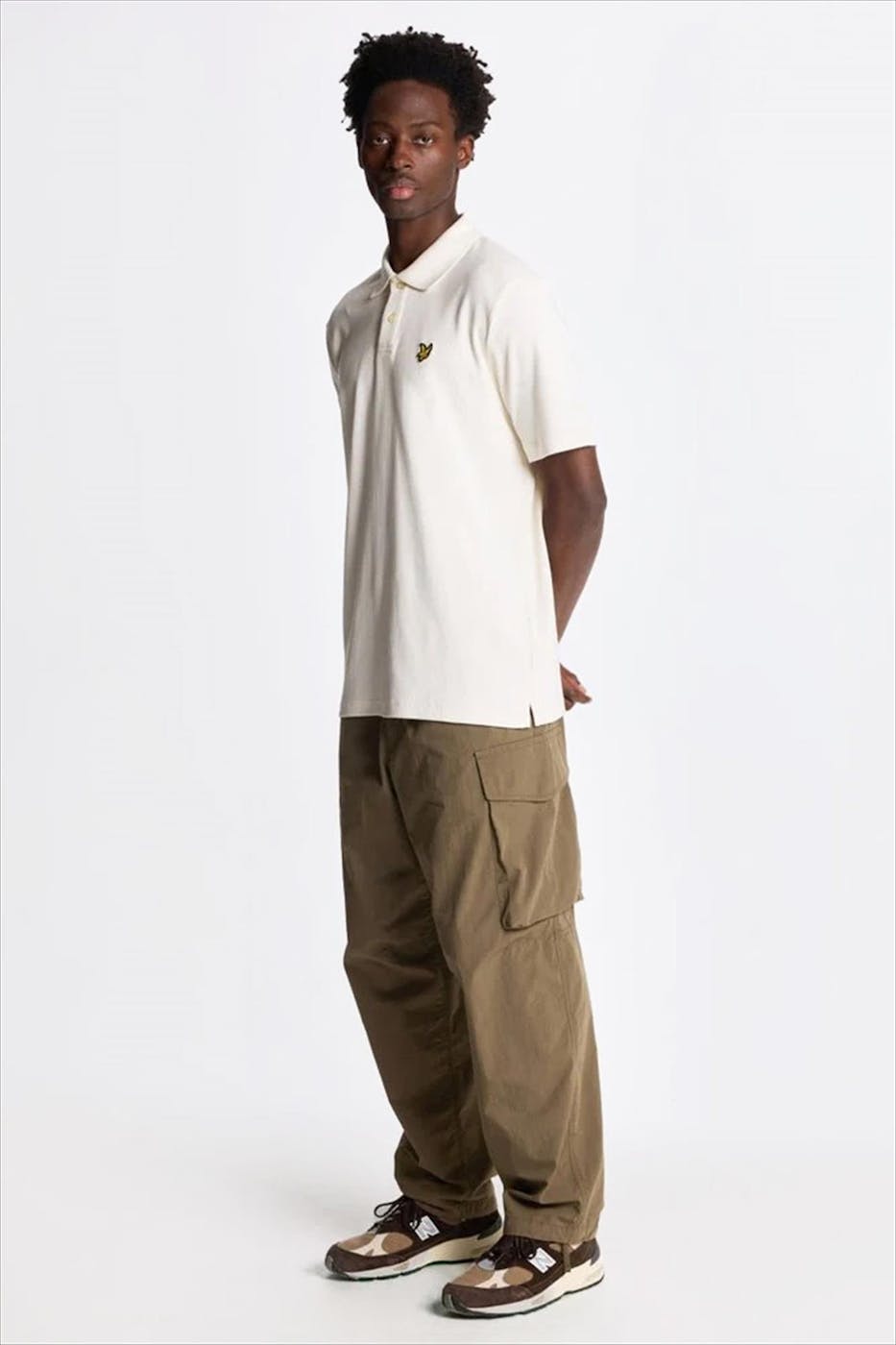 Lyle & Scott - Ecru Ribbed polo