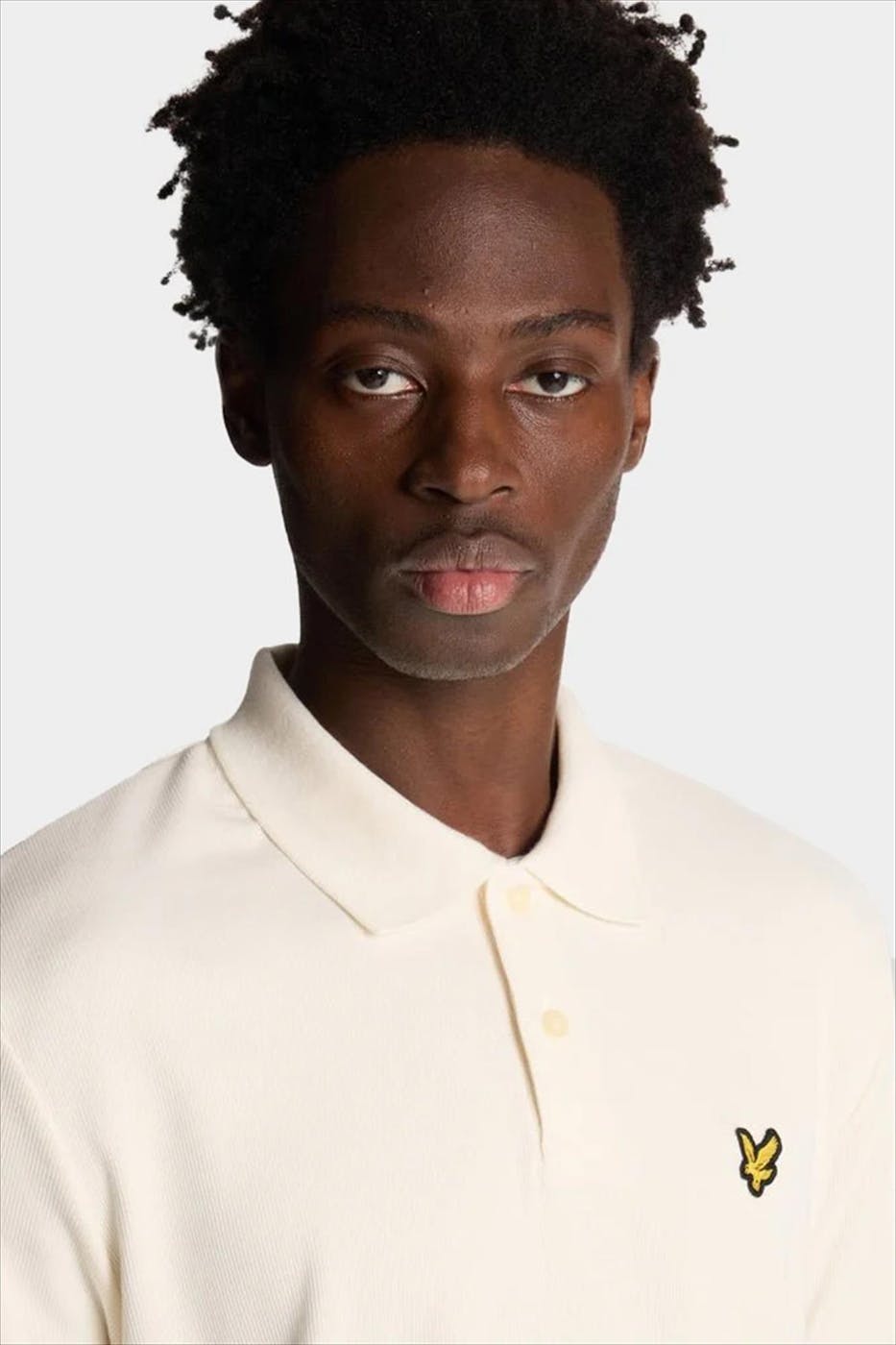Lyle & Scott - Ecru Ribbed polo