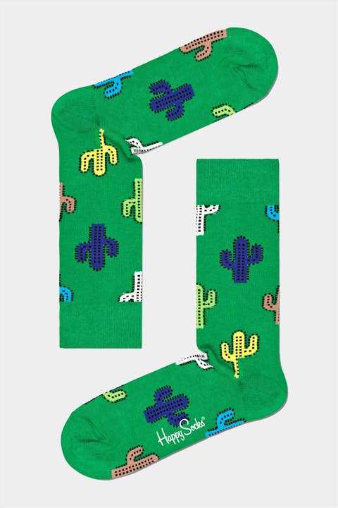 Happy Socks - Groene Cactus Sokken, maat: 41-46