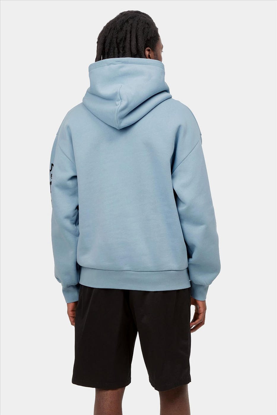 Carhartt WIP - Lichtblauwe Hooded Grin sweater