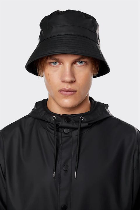 RAINS - Zwarte Bucket Hat