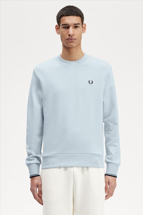 Fred Perry - Lichtblauwe Crew Neck sweater