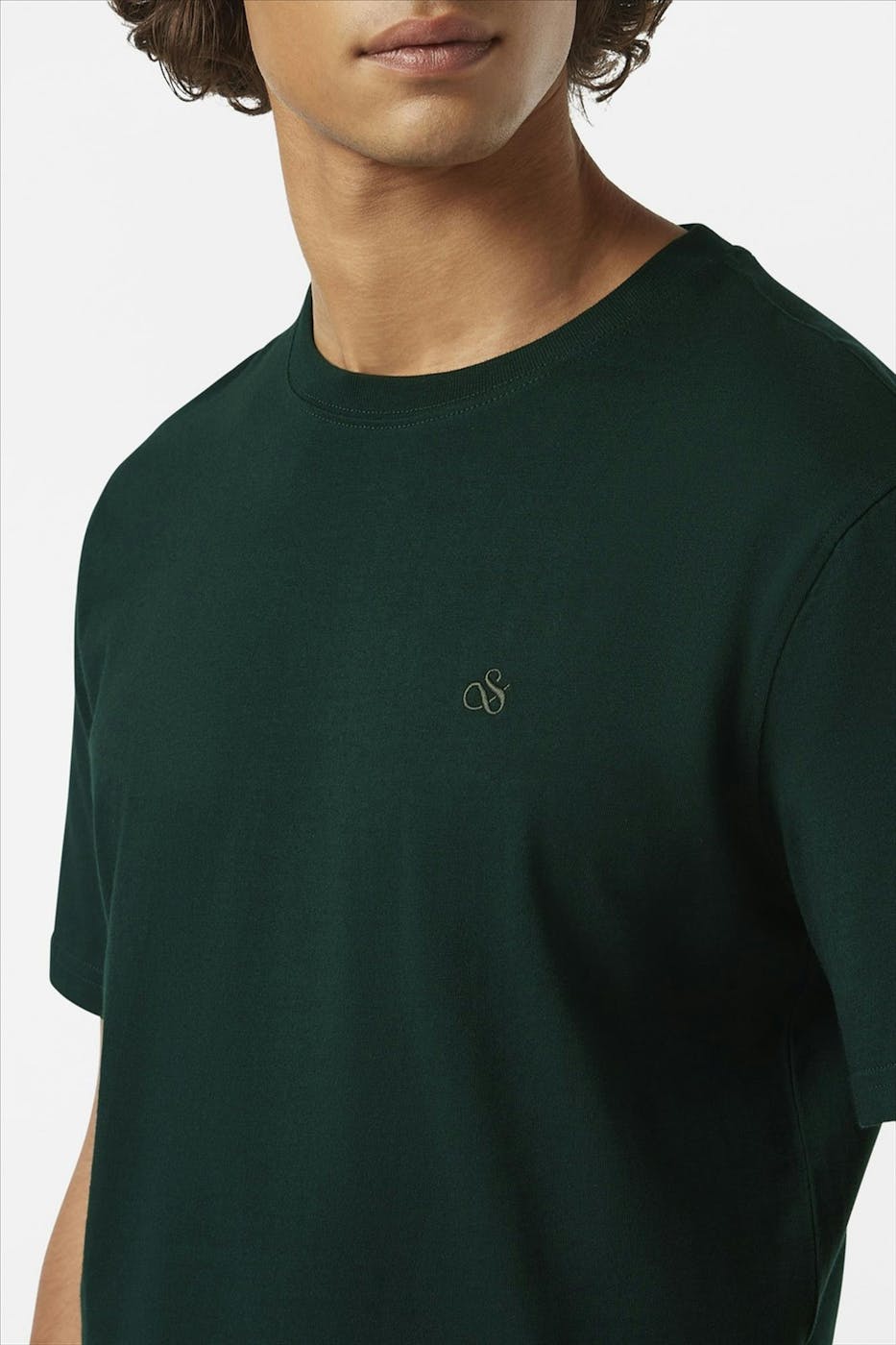 Scotch & Soda - Donkergroene Icon Logo T-shirt