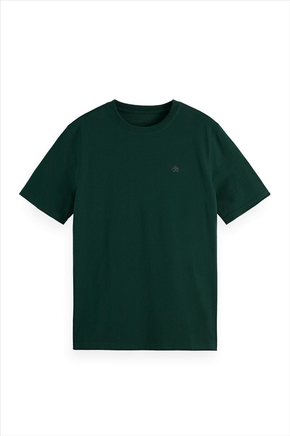 Scotch & Soda - Donkergroene Icon Logo T-shirt