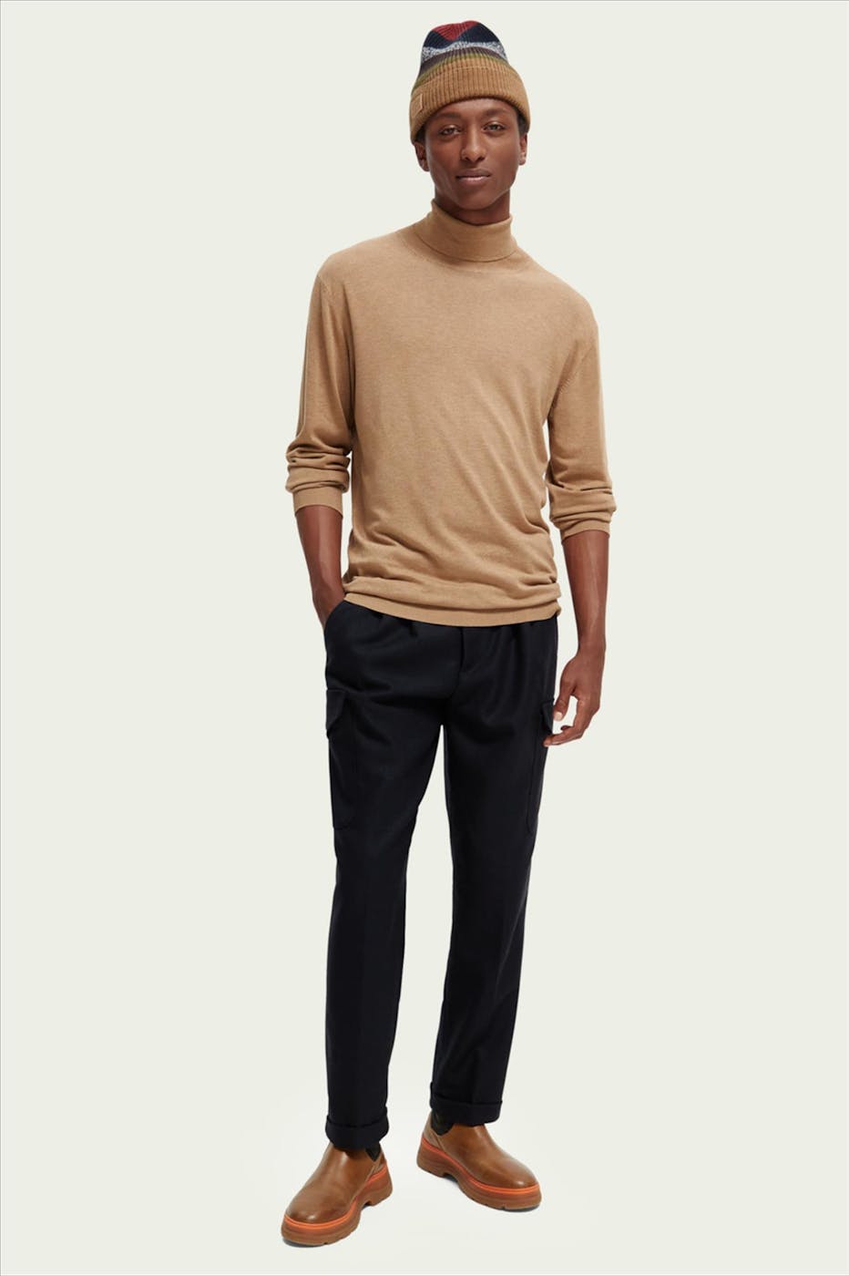 Scotch & Soda - Beige Klassieke coltrui