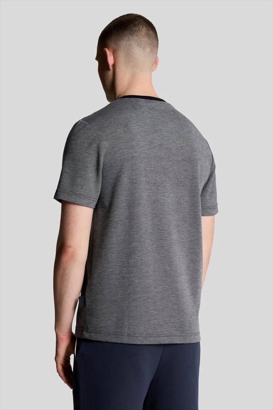Lyle & Scott - Donkerblauwe Two Tone T-shirt