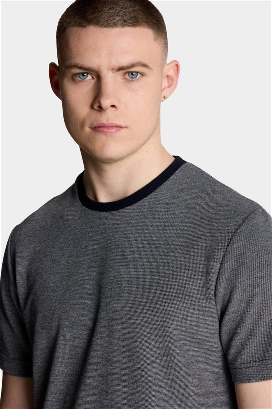 Lyle & Scott - Donkerblauwe Two Tone T-shirt