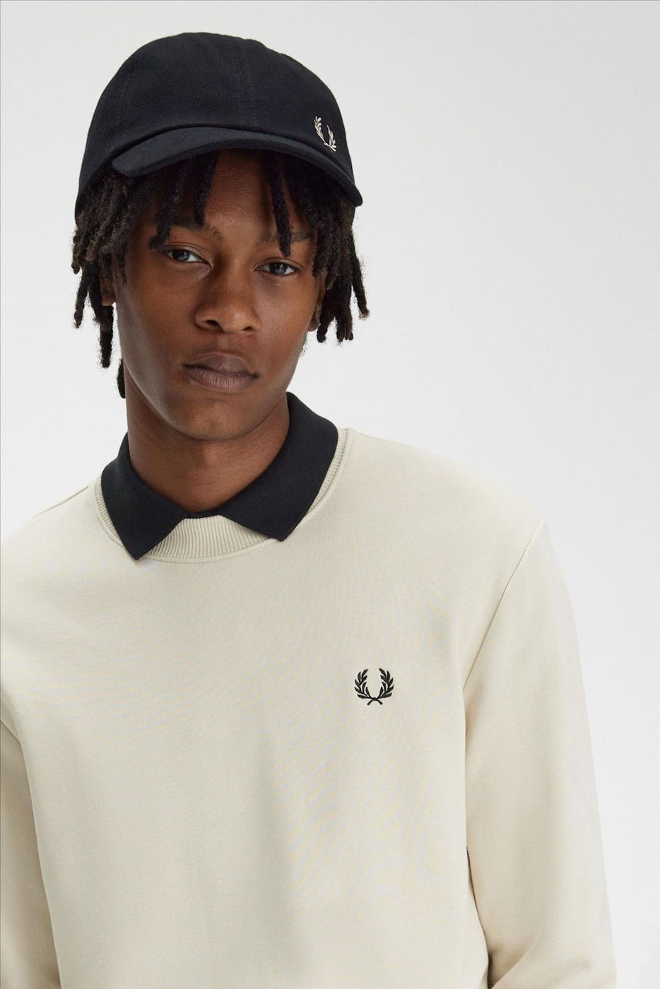 Fred Perry - Beige Crew Neck sweater