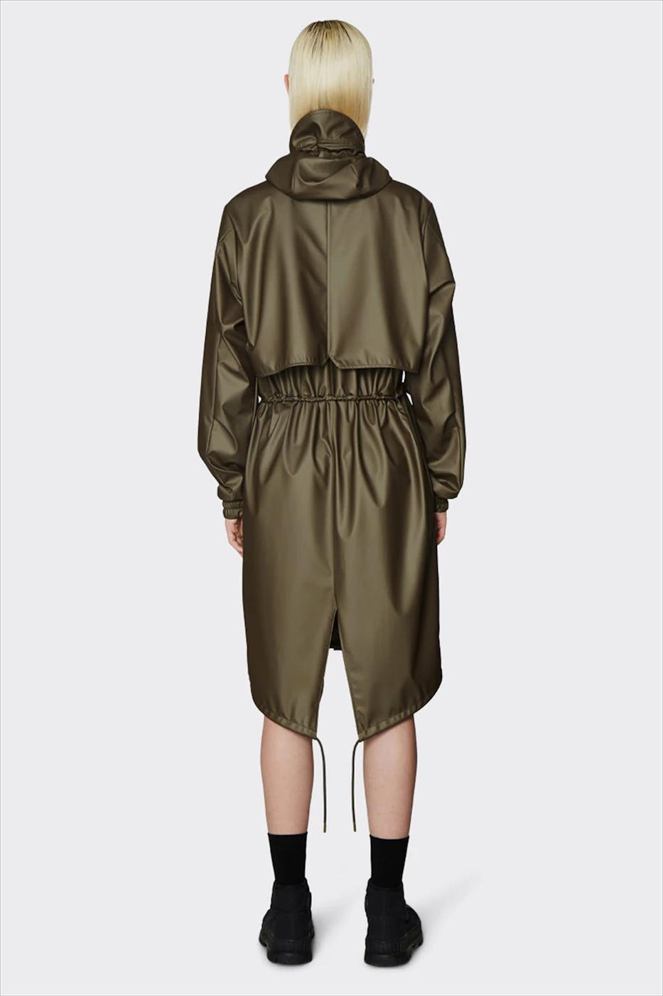 RAINS - Bronskleurige String Parka regenmantel