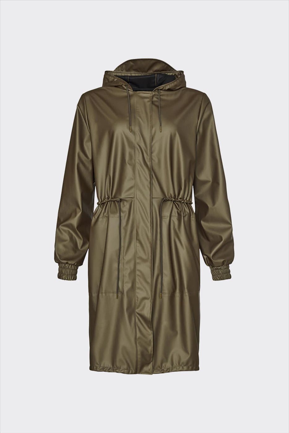 RAINS - Bronskleurige String Parka regenmantel