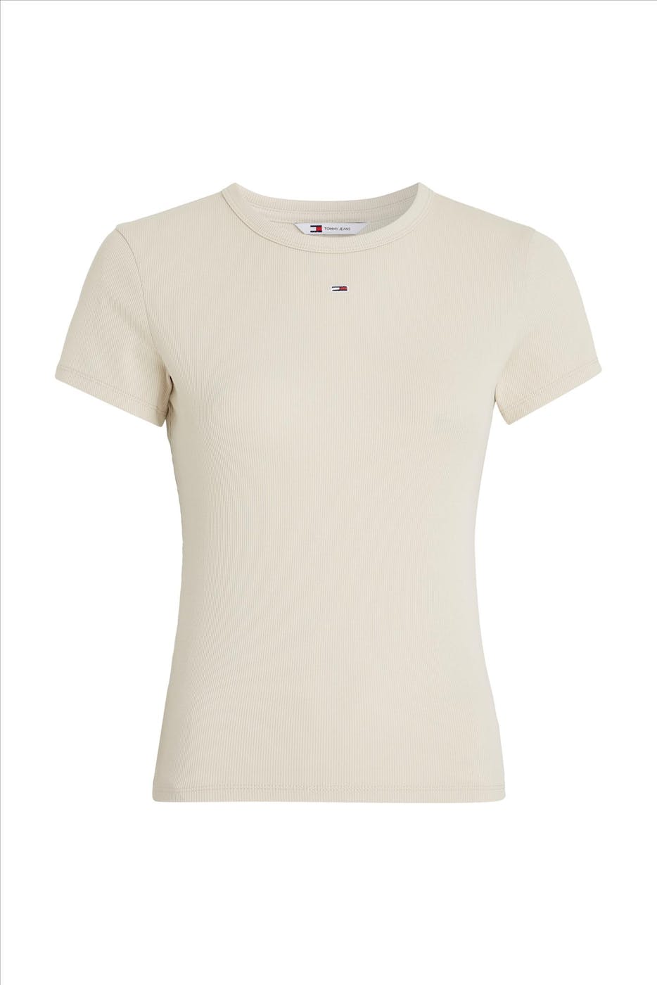 Tommy Jeans - Beige Essential Rib T-shirt