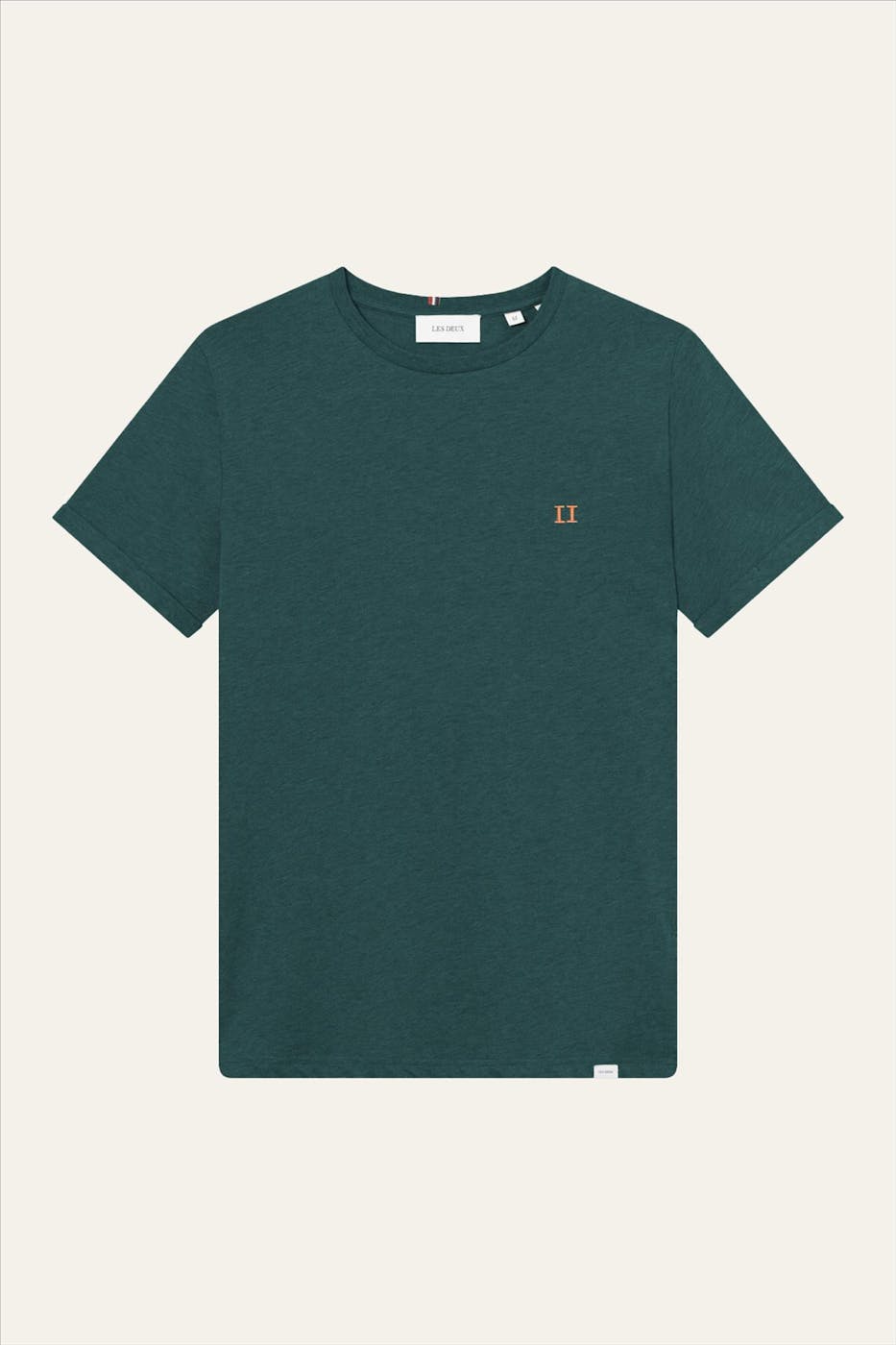 LES DEUX - Donkergroene Nørregaard T-shirt