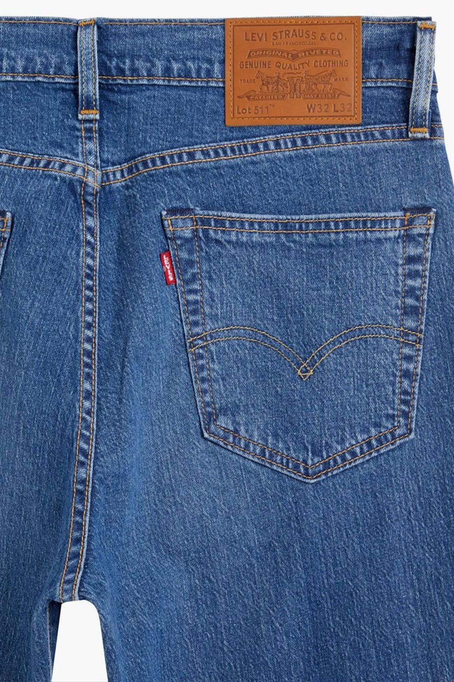 Levi's - Leisteen Blauwe 511 Slim jeans