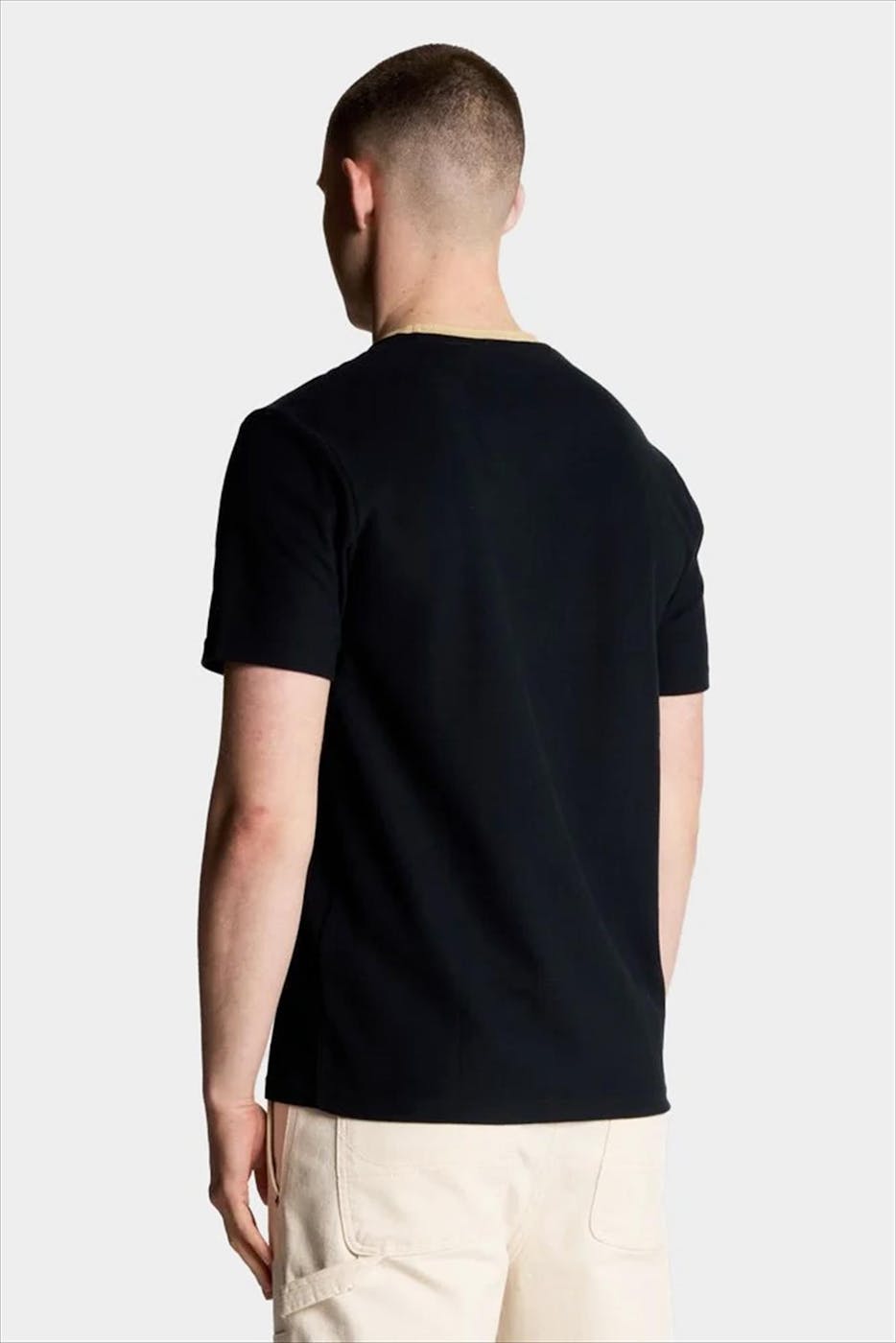 Lyle & Scott - Donkerblauwe Contrast Collar T-shirt